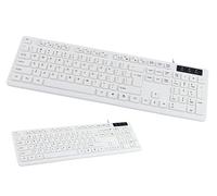HDWR typerCLAW-PC110W - Tastiera meccanica bianca, USB 3.0, compatibile con Windows, tastierino numerico, Plug & Play, tasti funzione, formato DFull-