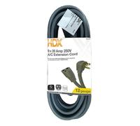 HDX HD 188-327 2.7m 12/3 20 Amp 250-Volt Aria Balsamo Estensione Corda, Grigio