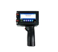 HDXAEW Stampante termica a getto d'inchiostro portatile portatile da 12,7 mm Codificatrice for etichette con data logo del contatore di codici a barre su qualsiasi superficie(With 1 ink)