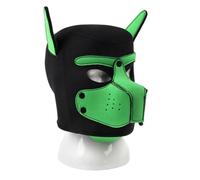 Hdynasty Fatto a mano pieno cane faccia maschera cosplay, oggetti di scena costume di Halloween, creativo gotico animale testa maschere (Verde)