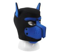 Hdynasty Fatto a mano pieno cane faccia maschera cosplay, oggetti di scena costume di Halloween, creativo gotico animale testa maschere (Blu)