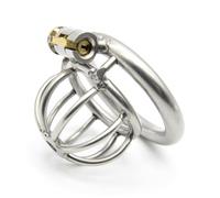 Hdynasty Gabbia da Fitness in Metallo per Uomo in Acciaio Inox con Serratura e Chiave (40mm)