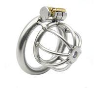 Hdynasty Gabbia da Fitness in Metallo per Uomo in Acciaio Inox con Serratura e Chiave (45mm)