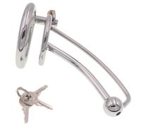 Hdynasty Gabbia da Palestra da Uomo in Acciaio Inox con Serratura a Scomparsa (S/M/L) (L)