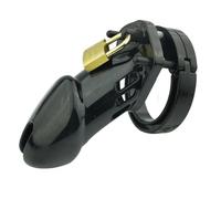 Hdynasty Gabbia da Uomo in plastica con Cinque Anelli (35mm/38mm/43mm/46mm/49mm) (Nero, L)