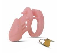 Hdynasty Gabbia da Uomo in plastica con Cinque Anelli (35mm/38mm/43mm/46mm/49mm) (Rosa, S)