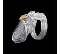 Hdynasty Gabbia da Uomo in plastica con Cinque Anelli (35mm/38mm/43mm/46mm/49mm) (Trasparente, S)