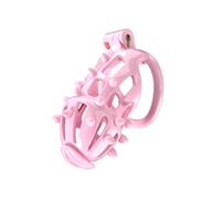Hdynasty Gabbia Fissa da Uomo Rosa con Punte morbide in Silicone Leggera e Facile da trasportare 100g-110g con 5 Anelli ad Arco Fisso (Punte morbide Rosa) (Rosa, C5)