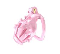 Hdynasty Gabbia Fissa da Uomo Rosa con Punte morbide in Silicone Leggera e Facile da trasportare 100g-110g con 5 Anelli ad Arco Fisso (Punte morbide Rosa) (Rosa, D5)