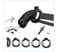 Hdynasty Gabbia indossabile in Resina per l'allenamento della Forza, Leggera e Tridimensionale, pesa Circa 170 Grammi (Nero, XL-1)