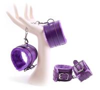 Hdynasty Manette di Peluche in Pelle Accessori per Il contenimento di Mani e Piedi da Donna, Attrezzatura Alternativa per Lo Yoga (Viola)