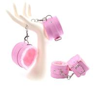 Hdynasty Manette di Peluche in Pelle Accessori per Il contenimento di Mani e Piedi da Donna, Attrezzatura Alternativa per Lo Yoga (Rosa)