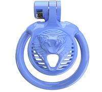 Hdynasty Mini Gabbia Convessa ultracompatta e Multifunzionale in Resina per Uomo, di Colore Blu, Leggera, con 5 Anelli di Fissaggio (Anello Curvo, CX-4L)