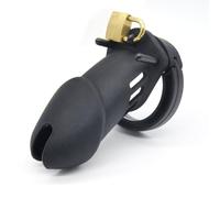 Hdynasty Supporto in Silicone - Nuova Gabbia di autodifesa Maschile con 5 Anelli di Fissaggio (Nero, L)