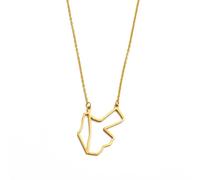 Hdyrpex Collana con ciondolo a forma di mappa di Israele e Giordania, per donne e uomini, in acciaio inox