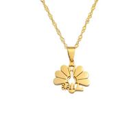 Hdyrpex Collana con ciondolo a forma di pavone Yezidi Lalish per donne e uomini, assiri, in acciaio inox, gioielli religiosi curdi, regalo