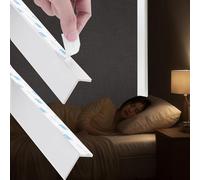 HDYZJQ Strisce Oscuranti Sleepy Time Tracks, Oscuranti A Forma di L per Camere da Letto, Uffici, Camper, Fessure Oscuranti in PVC Tagliabili.(White,180cm/71in/5.9ft)