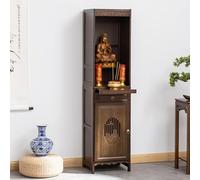 HDZNDH Mensola Per Altare Con Ripiano Estraibile E Cassetto, Armadietto Inferiore Con Porta Decorativa, Santuario Personale Con Tavolo E Vetrina Per Pratiche Buddiste, Offerte E Posizionamento Buddha