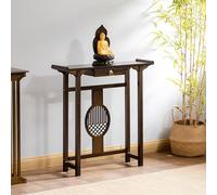 HDZNDH Nicchia Buddista con cassetto e schienale traforato, Tavolo da Tributo e Incenso, D'altare Buddista Statua Stand, Personale Santuario Tavola, Piccolo Tavolo adatto a Ingresso o Balcone