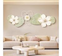 HDZNDH Orologio Da Parete 3D Floreale Con Luce LED, Quadri Moderni Per Pareti, Movimento Al Quarzo Silenzioso, Porcellana Cristallina Con Arte Della Parete Squisita, Per Soggiorno, Camera Letto