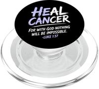 He Can Heal Cancer Stomach Cancer God Christian Bible Verse PopSockets PopGrip per MagSafe