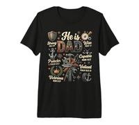 He is Dad Bible Verse Strong Wise Christian Father's Day Maglietta Premium