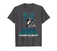 He is Him Logan Gilbert Seattle Baseball MLBPA Maglietta, Uomo, Grigio Scuro, M
