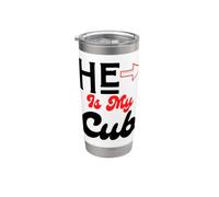He Is My Cub Cougar Stato sentimentale Divertente San Valentino Bicchiere termico in acciaio inox doppia parete