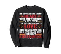 He Is My Firefighter Funny Fireman Firefighters Lovers Felpa