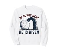 He Is Not Here He Is Risen Divertente Arrampicata su Roccia Felpa