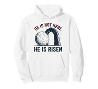 He Is Not Here He Is Risen Divertente Arrampicata su Roccia Felpa con Cappuccio