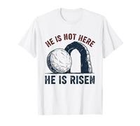 He Is Not Here He Is Risen Divertente Arrampicata su Roccia Maglietta