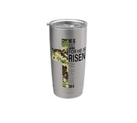 He Is Risen Christian Pasqua Verso Verde Camo Croce Uomini Ragazzi Bicchiere termico in acciaio inox doppia parete