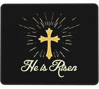 He Is Risen Jesus Christ Christianty Easter Mousepad Durevoli Tappetino per Mouse Piccolo Mouse Pad per Accessori Scrivania Casa Gaming 25X30Cm