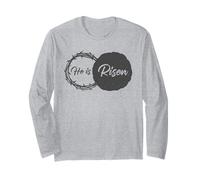 He is Risen - Jesus Christ Resurrection Easter & Passover Maglia a Manica