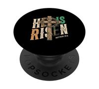 He is Risen Retro Vintage Croce Happy Easter PopSockets PopGrip Adesivo
