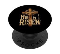 He is Risen Retro Vintage Croce Happy Easter PopSockets PopGrip Adesivo