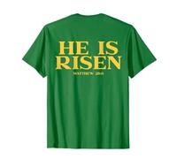He Is Risen Shirt, Jesus Christian Faith Easter (Back Print) Maglietta