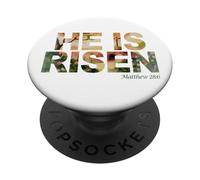 He is Risen - Watercolor Passover Easter Cross of Jesus PopSockets PopGrip Adesivo