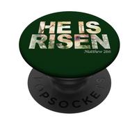 He is Risen - Watercolor Passover Easter Cross of Jesus PopSockets PopGrip Adesivo