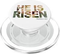 He is Risen - Watercolor Passover Easter Cross of Jesus PopSockets PopGrip per MagSafe