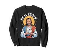 He Is Rizzin Funny Jesus Christian Happy Easter Day Felpa