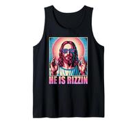 He Is Rizzin Gesù Umorismo Religioso Icona Moderna Pop Colta Canotta