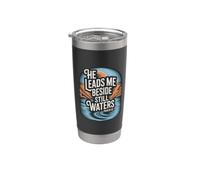He Leads Me Beside Still Waters Bicchiere termico in acciaio inox doppia parete