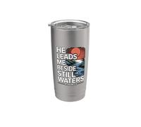 He Leads Me Beside Still Waters Bicchiere termico in acciaio inox doppia parete