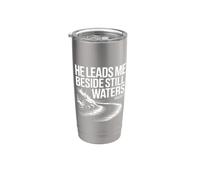 He Leads Me Beside Still Waters Bicchiere termico in acciaio inox doppia parete
