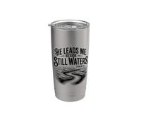 He Leads Me Beside Still Waters Bicchiere termico in acciaio inox doppia parete