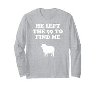 He Left The 99 And Found Me Jesus Christianity Maglia a Manica