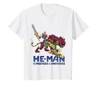 He-Man & Masters of The Universe Ufficiale Maglietta, Bambini, Bianco, 4 Anni