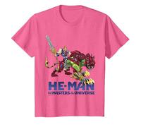 He-Man & Masters of The Universe Ufficiale Maglietta, Bambini, Rosa mélange, 4 Anni